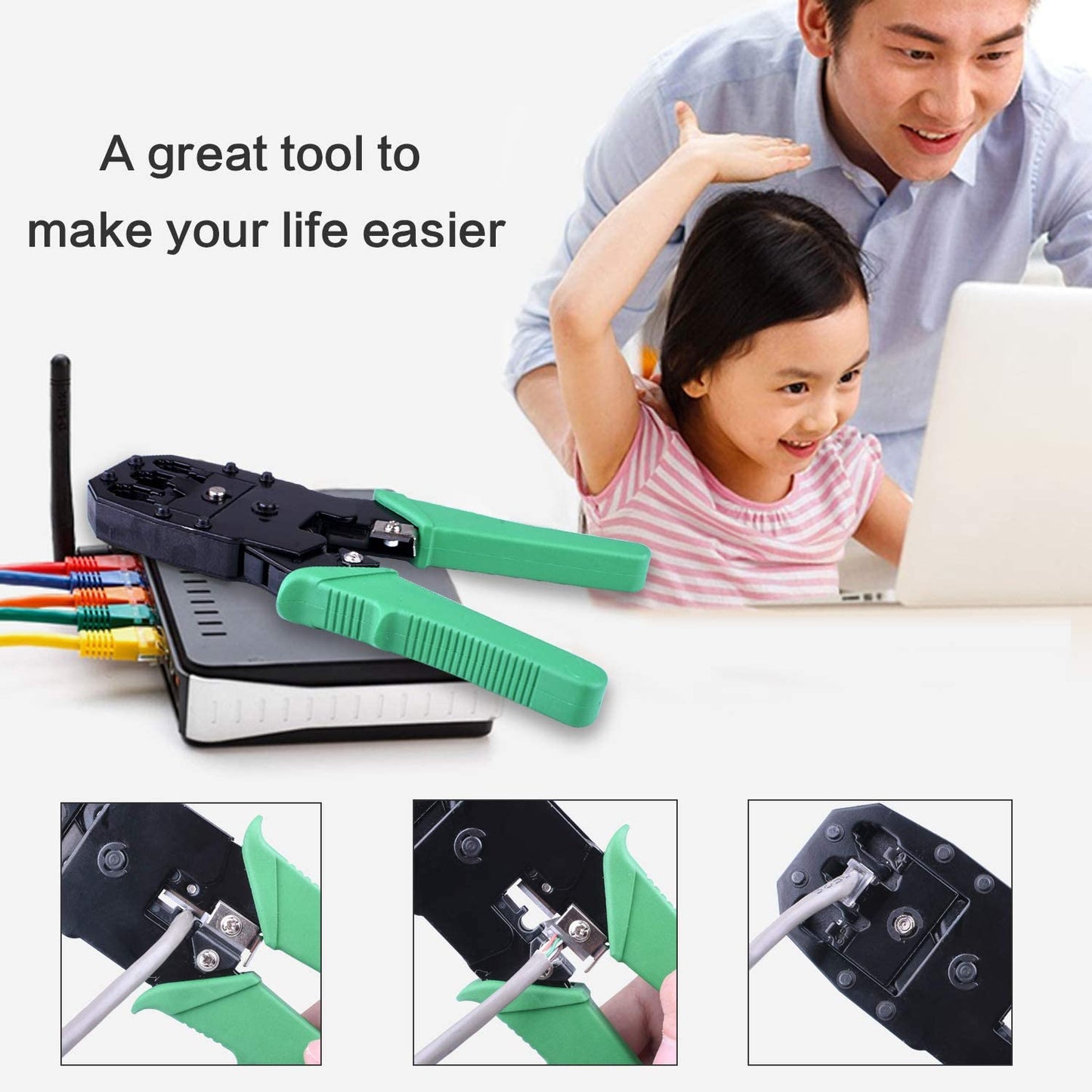 kuman Netzwerk Reparaturwerkzeuge Professionell Netzwerk Werkzeug Set Netzwerk Kabeltester Kit Patchkabel Tester Computer Wartung LAN Kabel Tester P9200