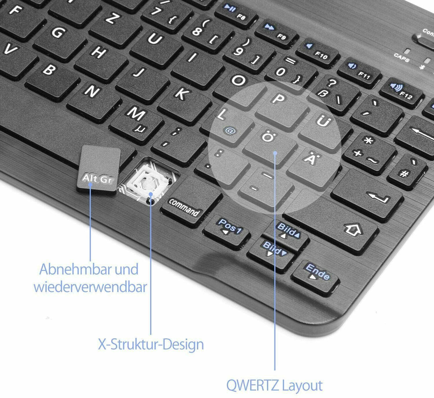 Tastatur Hülle für iPad 10.2 2019, Automatisch Aufwachen mit Bluetooth Tastatur