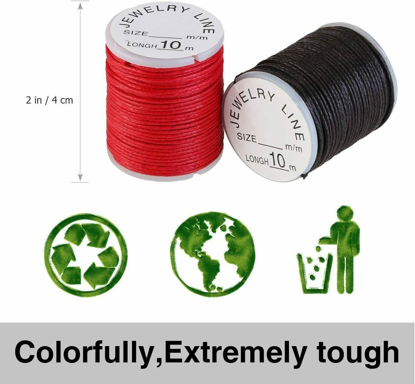 10 x Baumwoll schnur Gewachste Wachsband Baumwollkordel für DIY Schmuck 10M