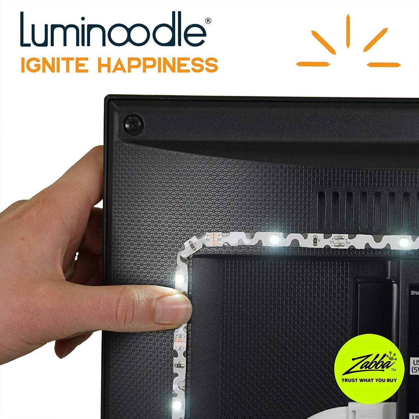 Luminoodle USB LED Hintergrund-Beleuchtung für TV in Farbe, 15 (3 Meter)