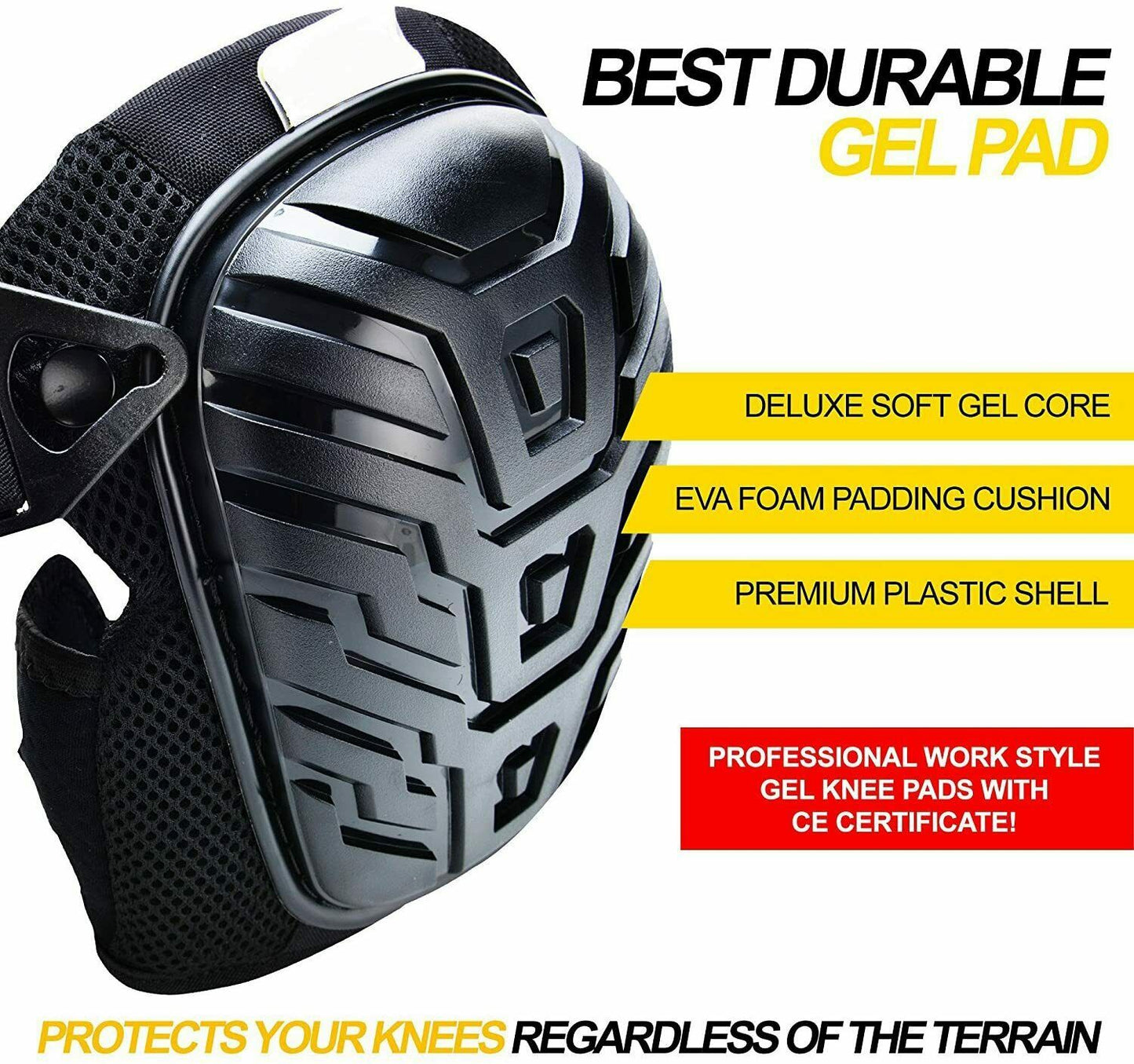 1 Paar Gel Knieschoner Fliesenleger Knieschützer Knieschutz Kneepads Kniepolster