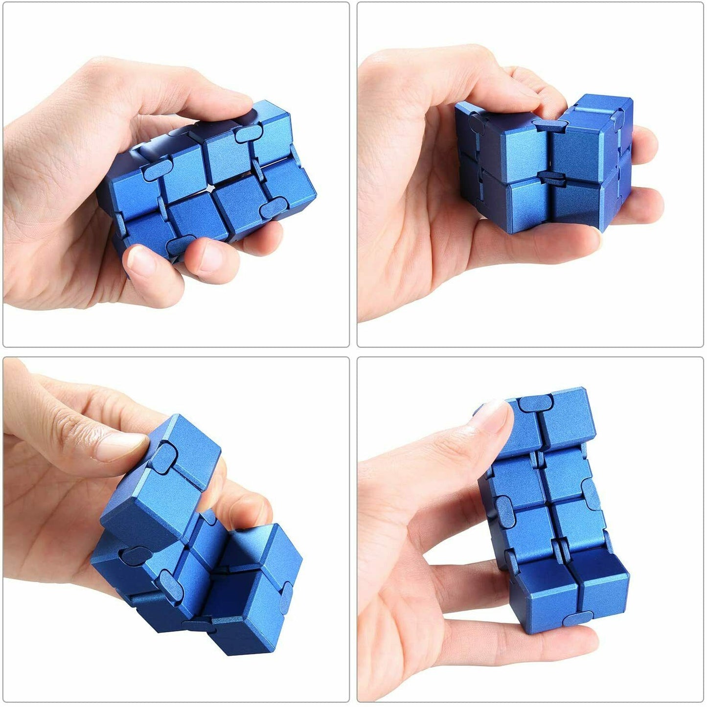 Infinity Cube Unendlicher Würfel Spielzeug Magic Unendlicher Flip Würfel (Blau)