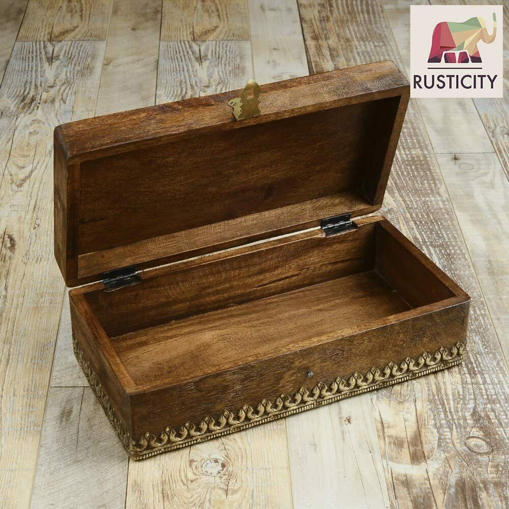 Holzschmuckschachtel Organizer Dekorative Andenkenschachtel Handgemacht (12x6 Z)