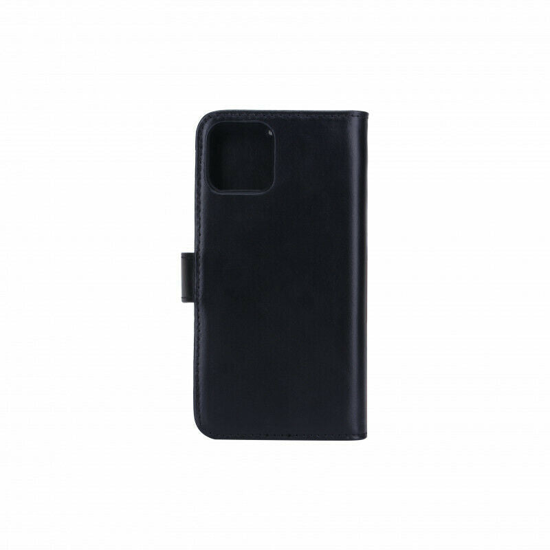 iPhone 12 PRO MAX 2 in 1 Handyhülle Schwarz Echtes Premium Leder Kartenfächer.