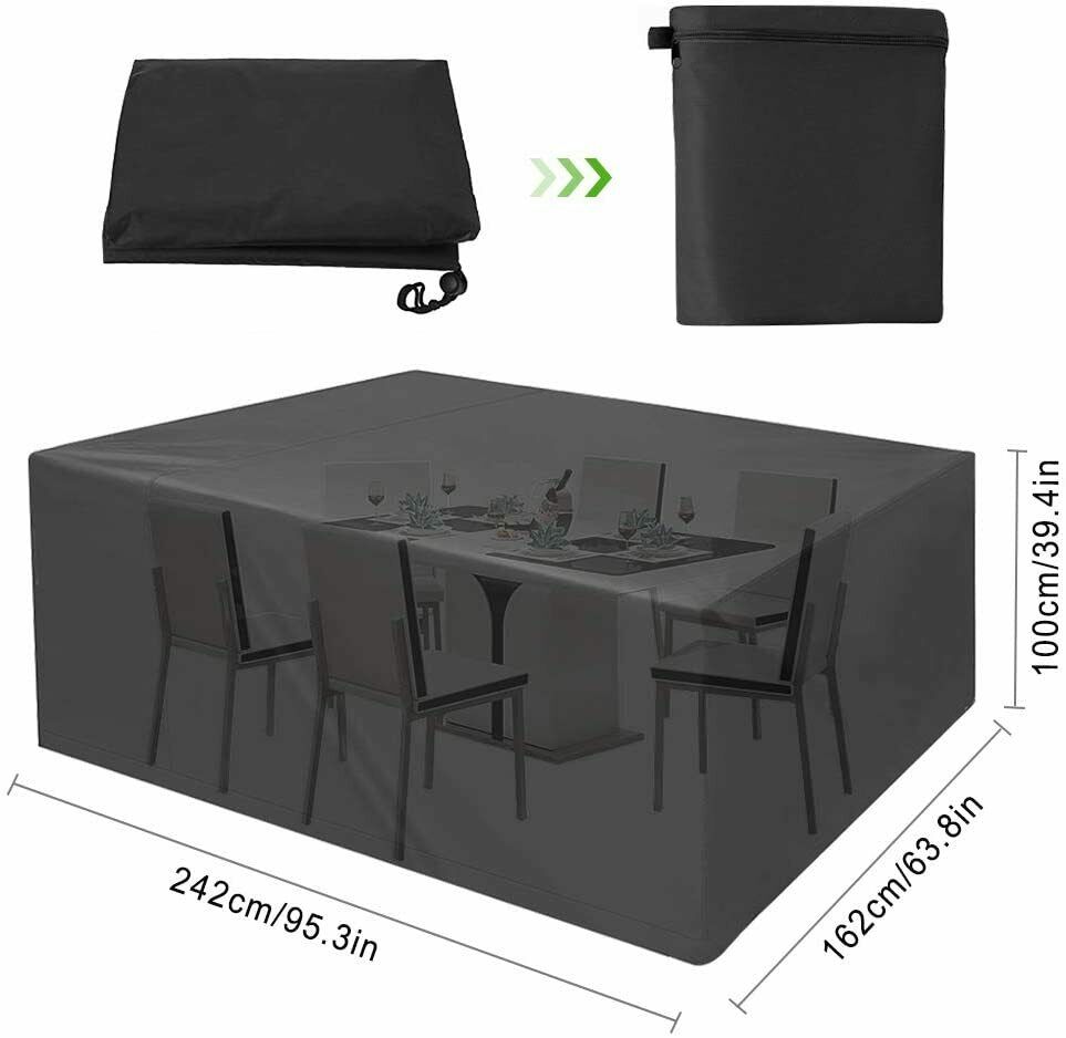 Gartenmöbel Abdeckung,Wasserdichtes Atmungsaktives Schutzhülle (242*162*100cm)