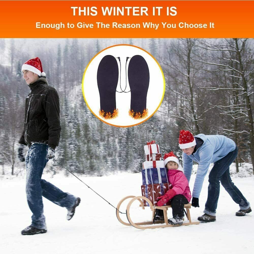 Beheizbare Thermosohle Fußwärmer Sohlenwärmer Wärmesohle Gr. 40-44 zuschneidbar