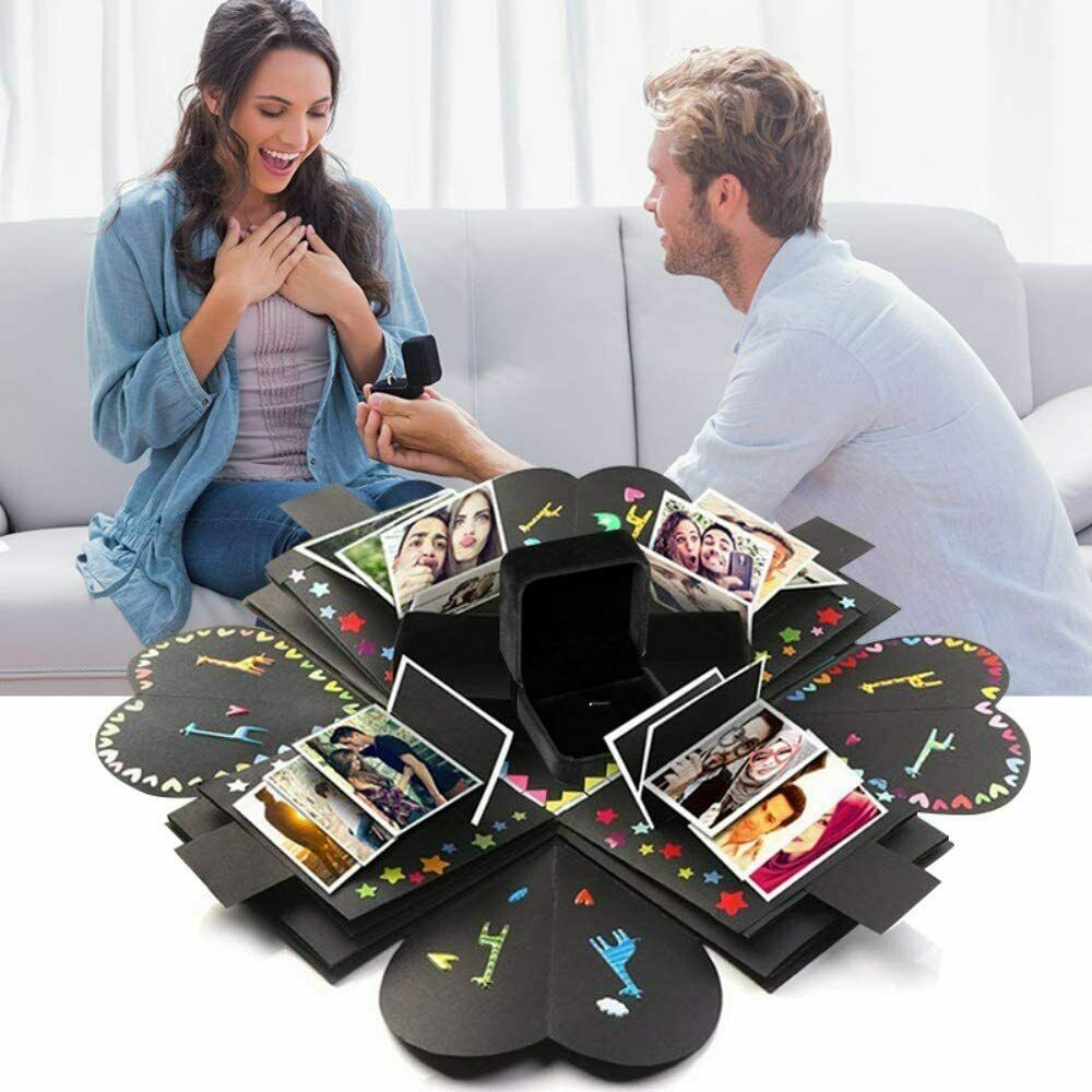 Kreative Überraschung Explosion Box, Explosion Gift Box Faltendes Fotoalbum DIY