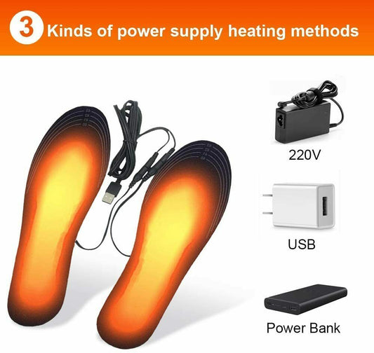 Beheizbare Thermosohle Fußwärmer Sohlenwärmer Wärmesohle Gr. 40-44 zuschneidbar