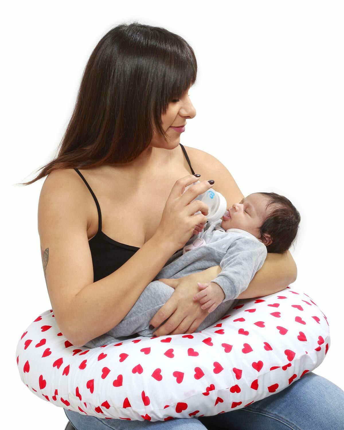 Niimo Stillkissen Klein Baby mit Stillkissenbezug aus 100% Baumwolle abnehmbar