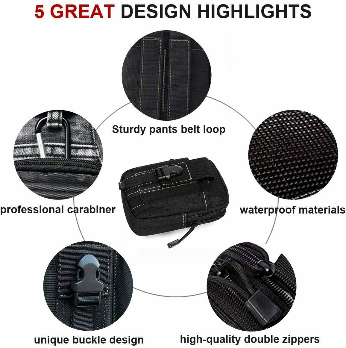 Outdoor Reisen Sport Taktische Tasche Bauchtasche Gürteltasche Handytasche