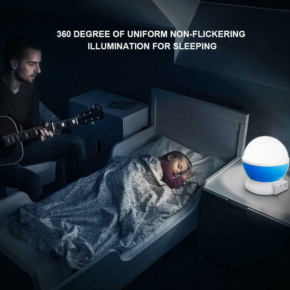 Sternenhimmel Projektor, Sunnest baby Nachtlicht LED 360° Rotierend Projektions