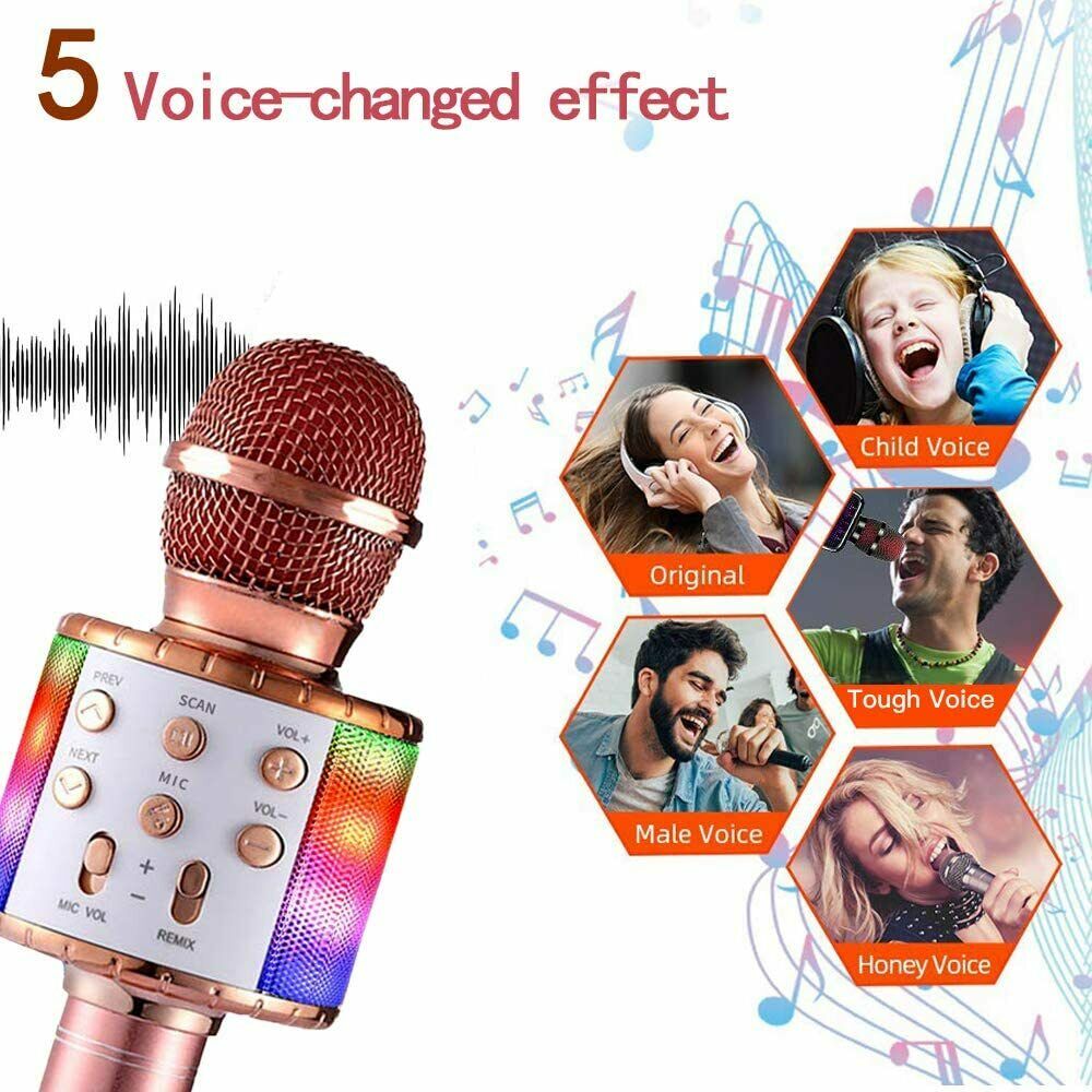 Bluetooth Karaoke Mikrofon, AlfaView Tragbare Drahtlose Mikrofon Stereo Player
