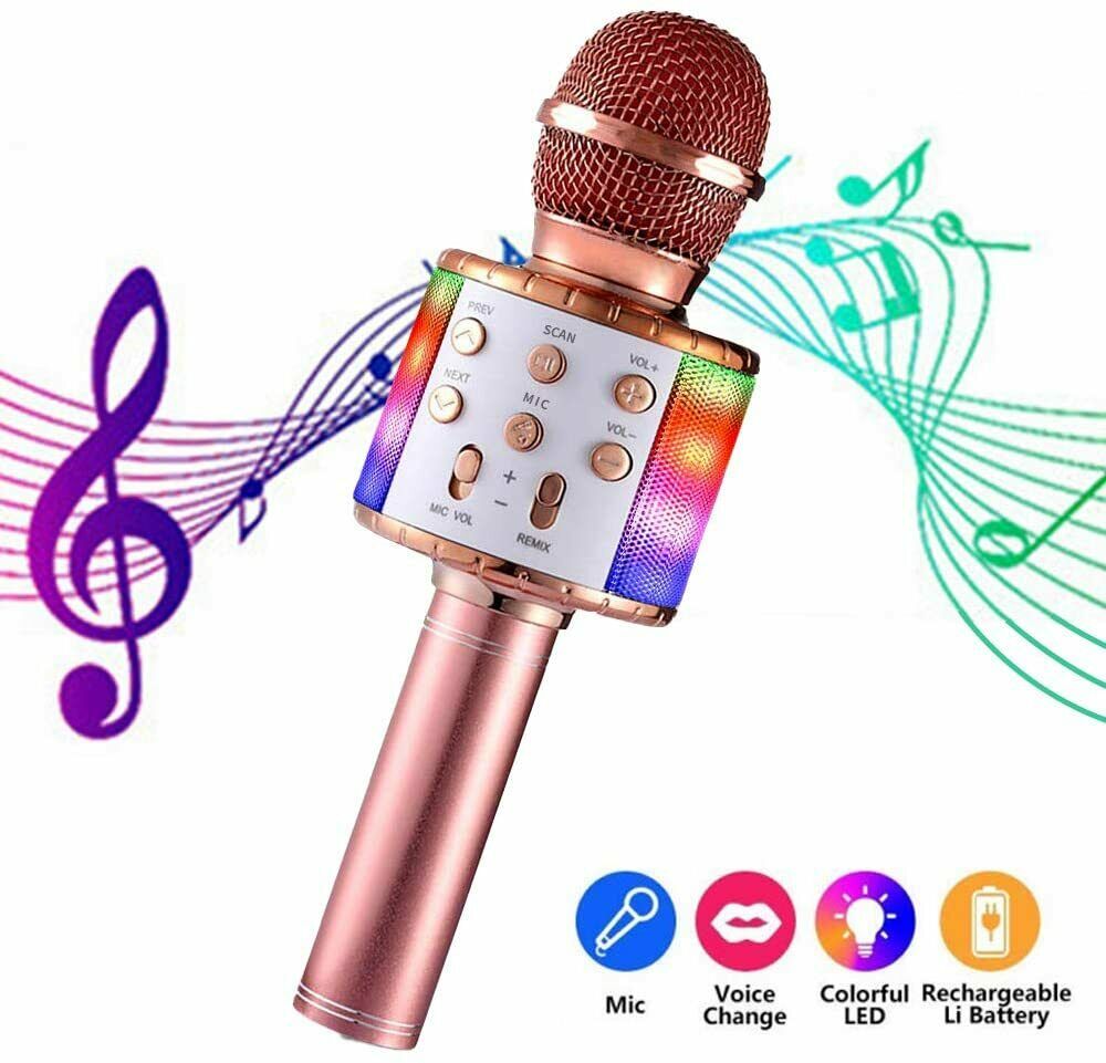Bluetooth Karaoke Mikrofon, AlfaView Tragbare Drahtlose Mikrofon Stereo Player