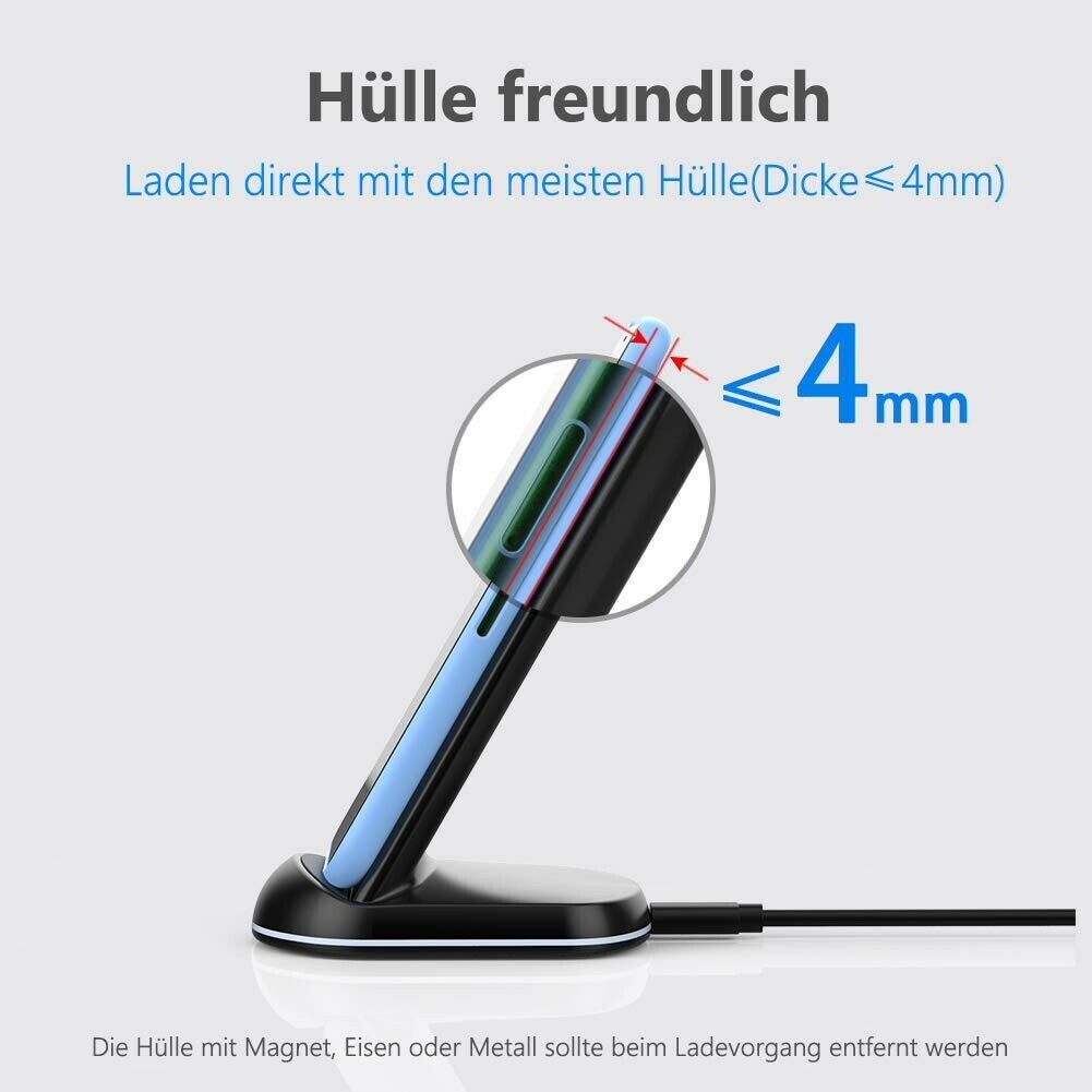 Yootech Wireless Charger,10W Max Qi-Zertifiziert Wireless Ladestation mit QC Ada