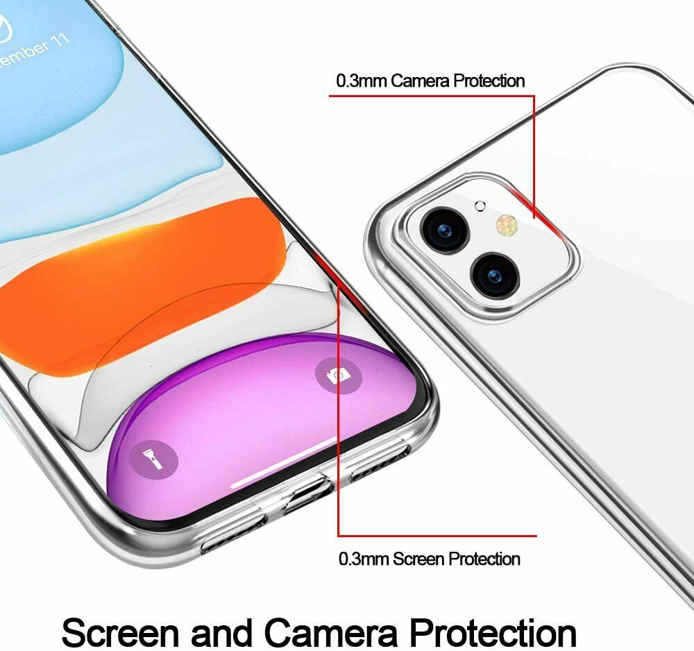 iPhone Hülle Durchsichtig Dünn Handyhülle Stoßfest Fallschutz Bumper Case Cover