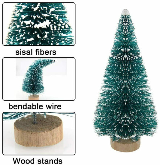 35 Stück Künstlicher Weihnachtsbaum, Mini Grün Tannenbaum, 4.5/6.5/8.5/12.5cm