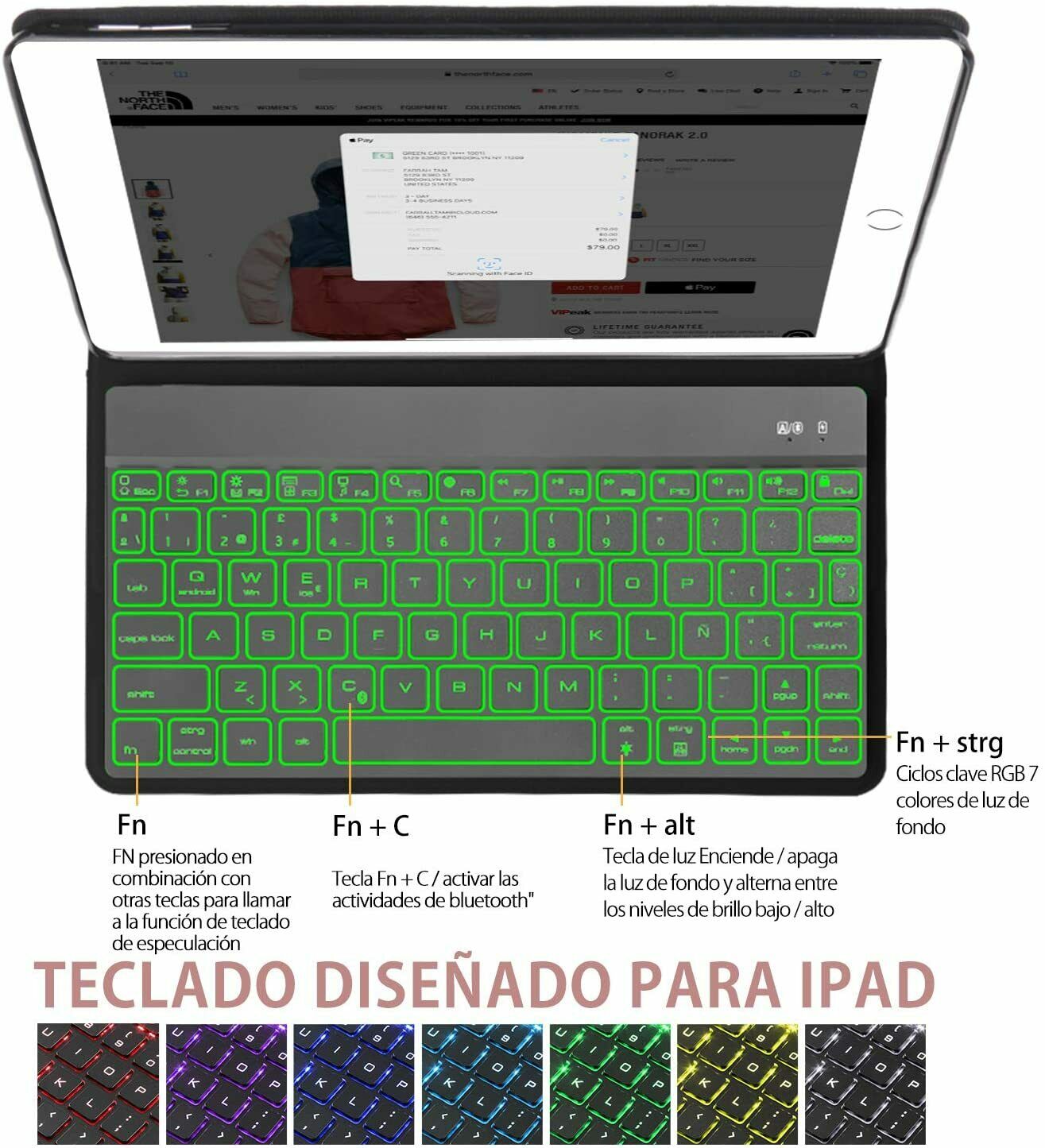 SENGBIRCH Tastatur mit Hülle für iPad 10.2 2019 (7. Generation) / iPad Air 3 201
