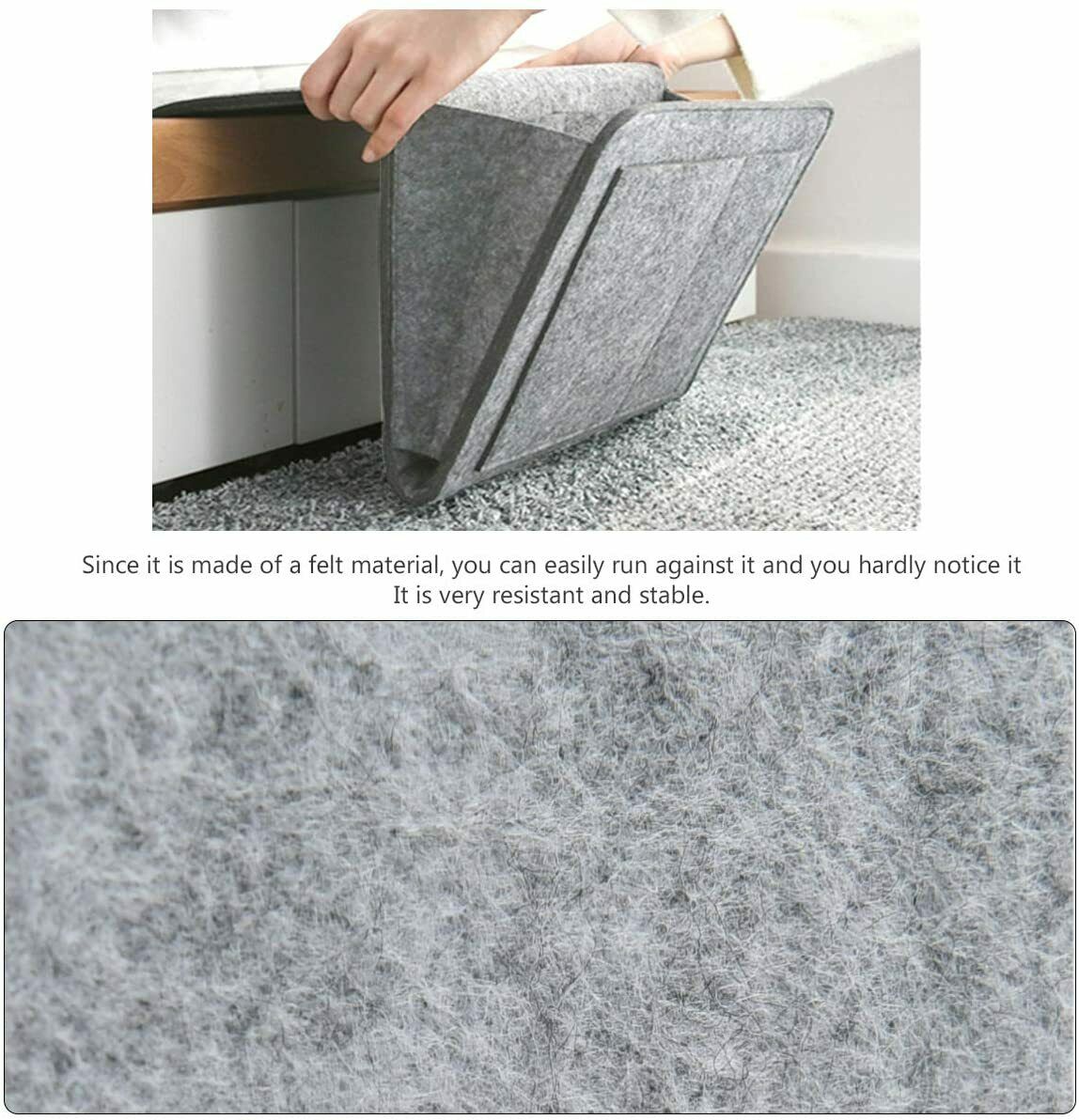 Dicke Filz-Bett-Caddy-Organizer Betttasche Sofa Hängeaufbewahrung für Handy usw