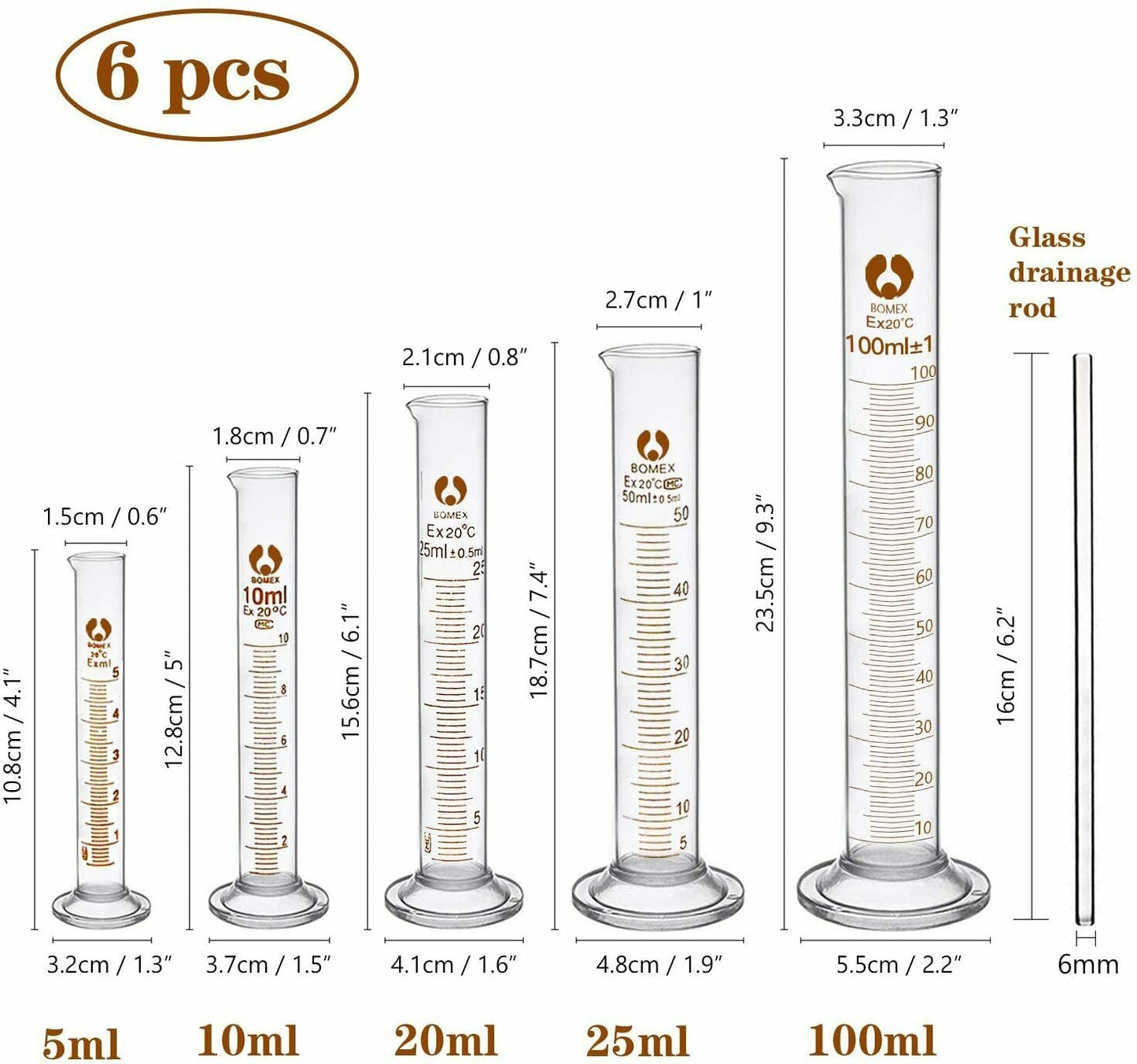 Meßzylinder Glas Graduierten Glasmesszylinder Chemistry Laborzylinder