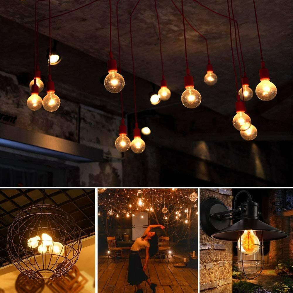 Vintage Glühbirne 6 Stück Globe Glühlampe Retro Glühbirne Warmweiß E27 40W