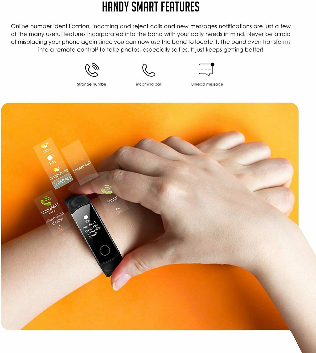 Huawei HONOR Band 4, Fitnesstracker, 222 mm, Coral Pink