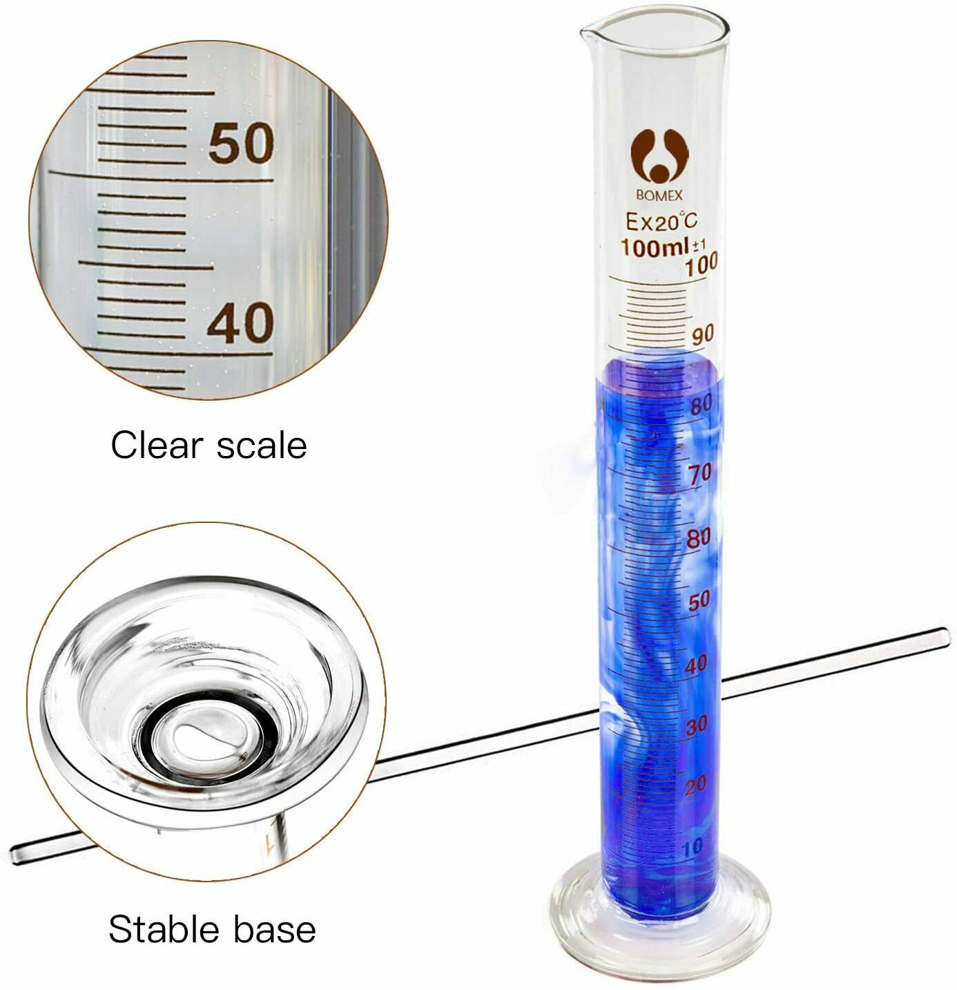 Meßzylinder Glas Graduierten Glasmesszylinder Chemistry Laborzylinder