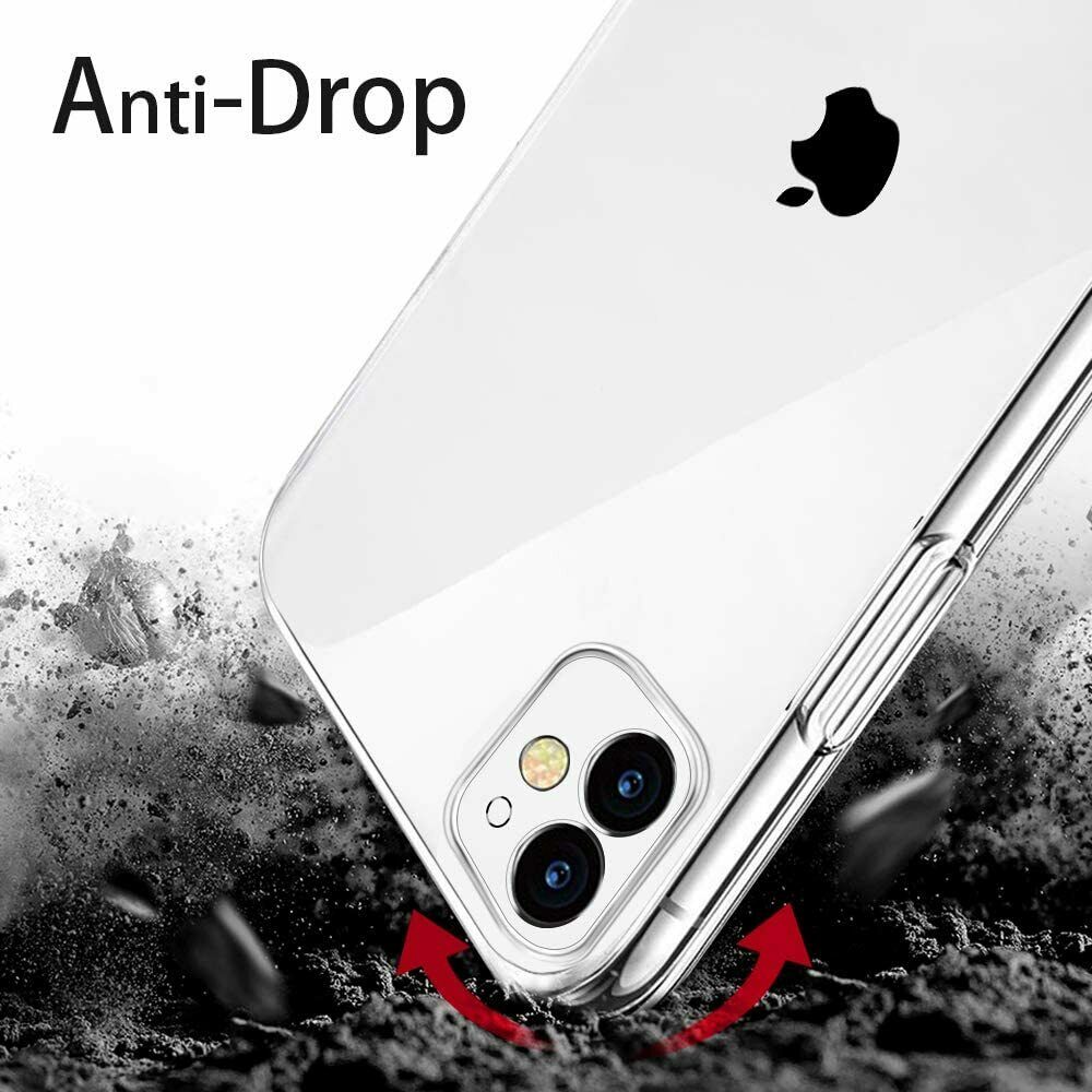 iPhone Hülle Durchsichtig Dünn Handyhülle Stoßfest Fallschutz Bumper Case Cover