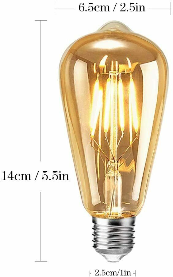 tonitott Edison Vintage Glühbirne, Edison LED Glühbirne E27 4W Warm Licht Vin...