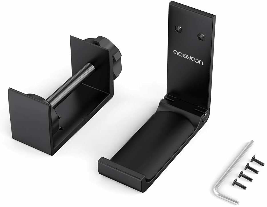 Kopfhörer Ständer, Universal Kopfhörerhalter Aluminium Headset Halterung Schwarz