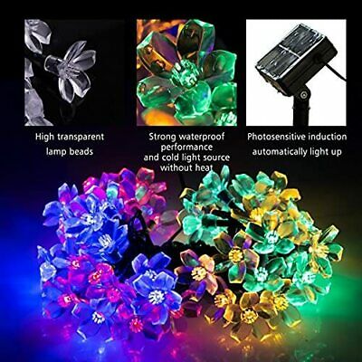 Solar String Lights - Solar Garden Lights mit 50 Blume LED Leuchten für Garten