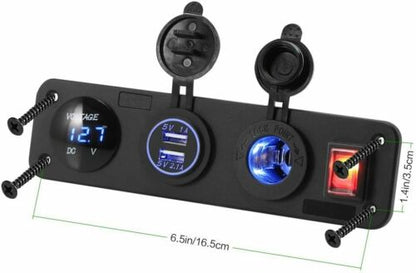 Auto Auto Ladegerät Mit Schalter Innen Voltmeter Zigarettenanzünder Steckdose