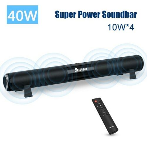 A-TION 40W Wireless Bluetooth 5.0 Sound Bar Speaker Home Theater Soundbar 2000mA