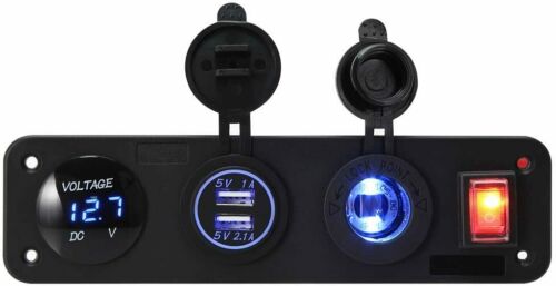 Auto Auto Ladegerät Mit Schalter Innen Voltmeter Zigarettenanzünder Steckdose