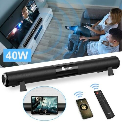 A-TION 40W Wireless Bluetooth 5.0 Sound Bar Speaker Home Theater Soundbar 2000mA