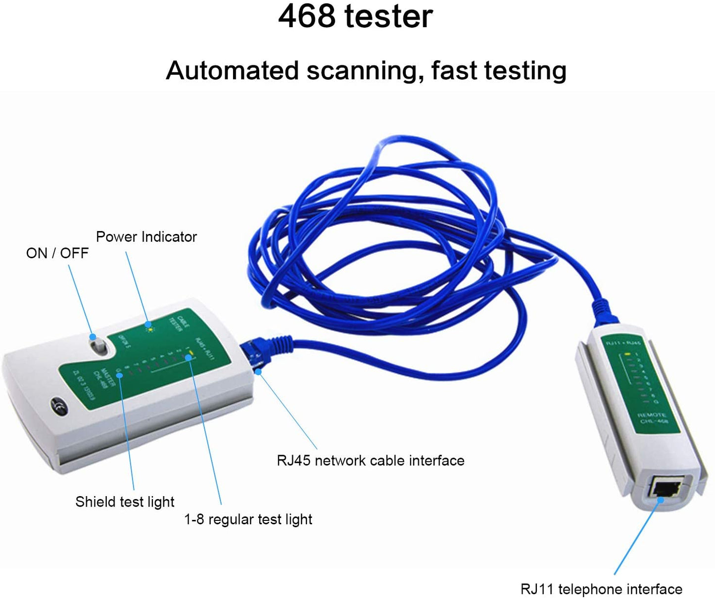 kuman Netzwerk Reparaturwerkzeuge Professionell Netzwerk Werkzeug Set Netzwerk Kabeltester Kit Patchkabel Tester Computer Wartung LAN Kabel Tester P9200