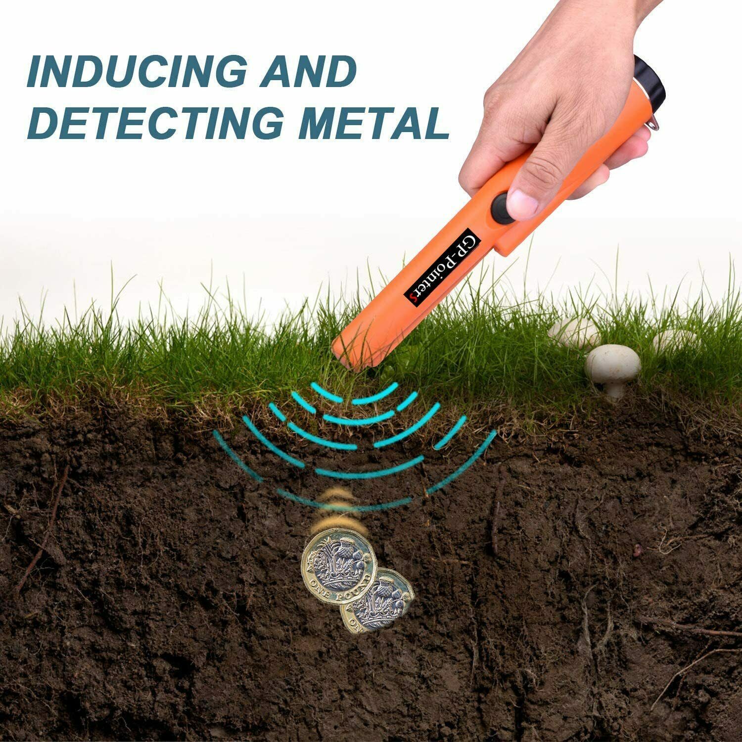 Metalldetektor Tragbar Metallsuchgerät, Metall Pinpointer IP66 Wasserdichter