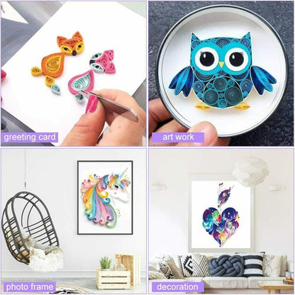 Papier Quilling Kits 600 Strips Bunte Farben Quillingpapier Papierstreifen Set