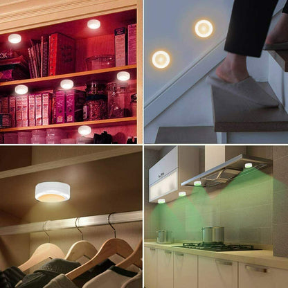 Schrankleuchten, 6er LED Nachtlicht mit Fernbedienung RGB Schrankbeleuchtung