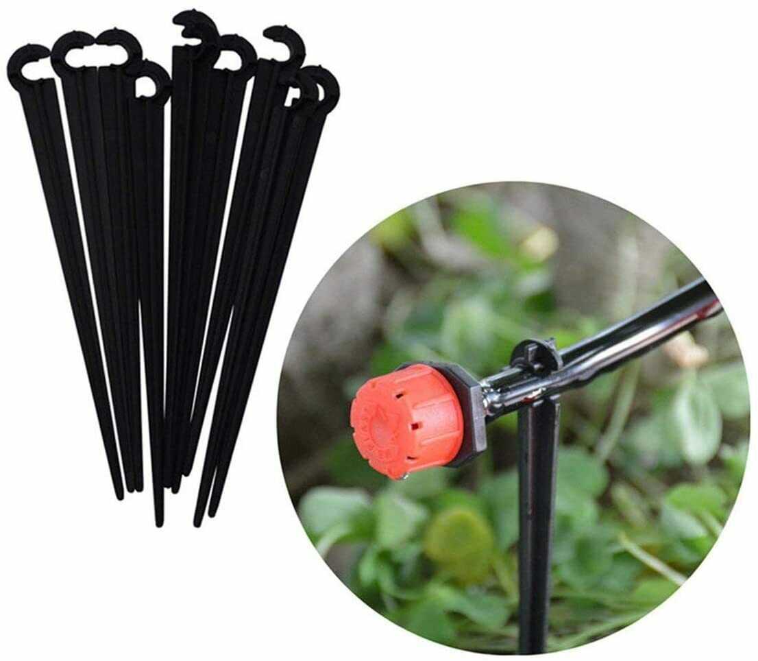 50pc 11cm Hook Fixed Stems Support Holder for 4/7 Drip Irrigation Water Hose