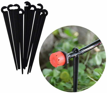 50pc 11cm Hook Fixed Stems Support Holder for 4/7 Drip Irrigation Water Hose