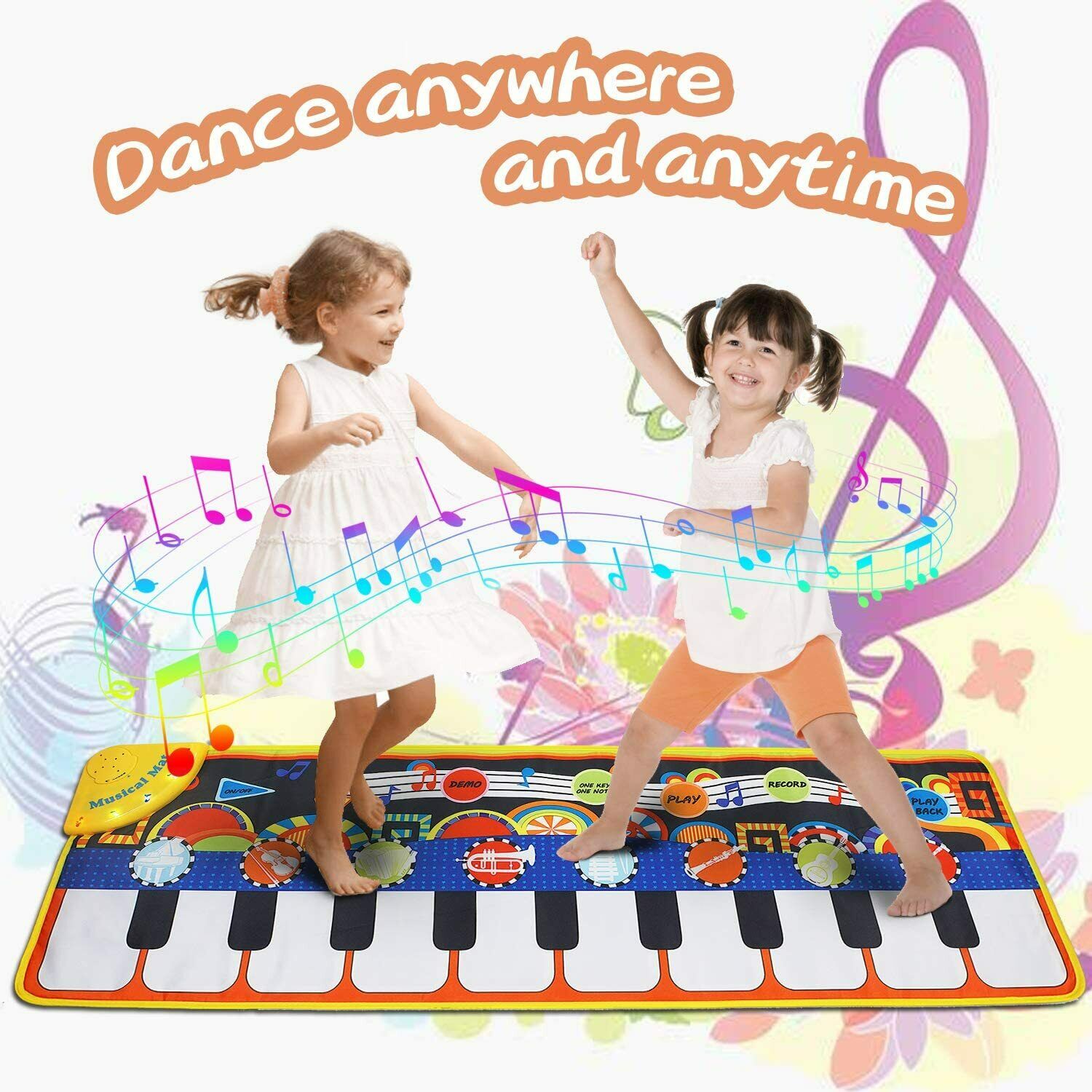  Kinder Spielzeug Piano Matte Keyboard Matte Klaviermatte Tanzmatte 110cm x 36cm