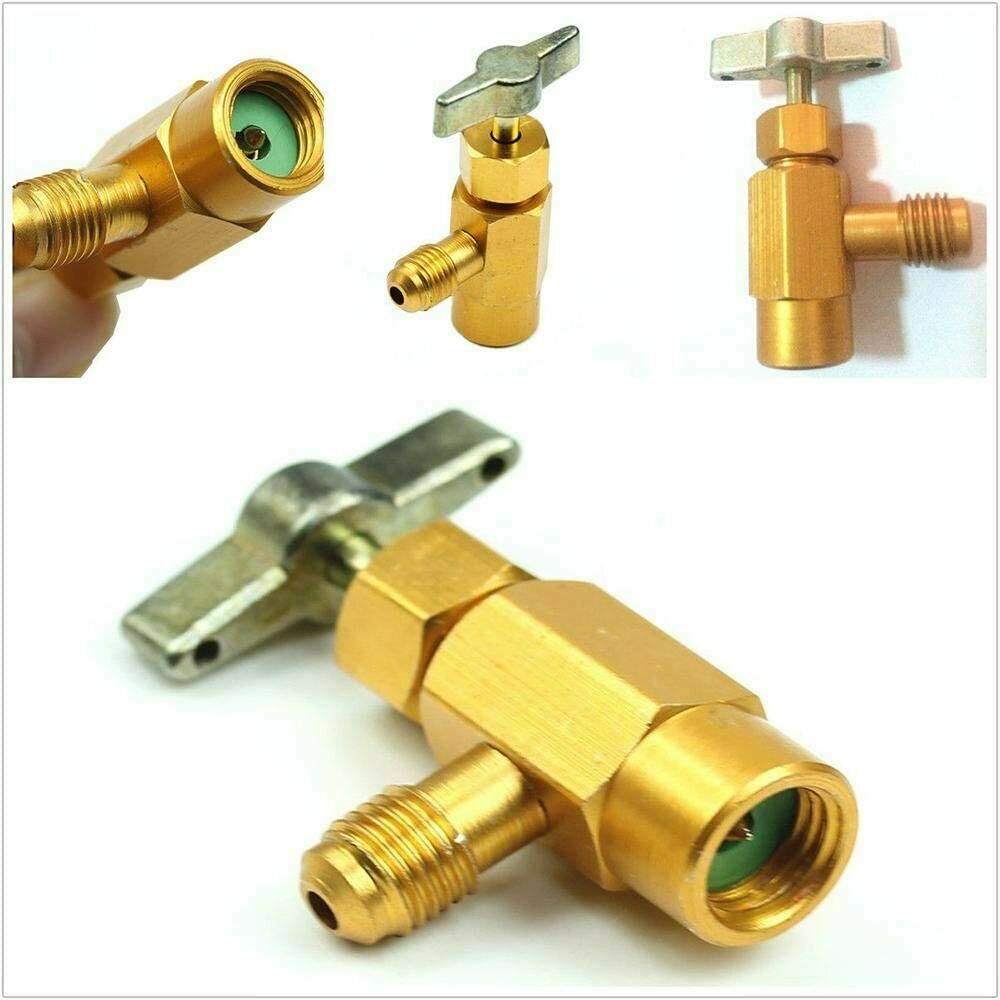 R134a A/C Kältemittel selbstdurchführend Dosenventil Flaschenöffner Adapter 1/4