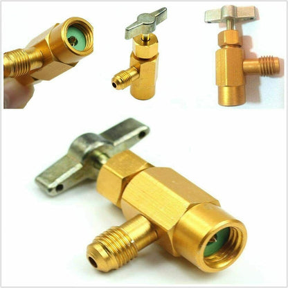 R134a A/C Kältemittel selbstdurchführend Dosenventil Flaschenöffner Adapter 1/4