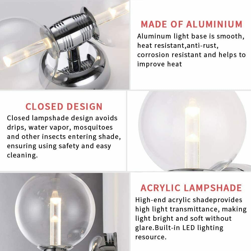 Modern 2x5W LED Wandleuchte Wandlampe Flurlampe Badleuchte Effektlampe Strahler