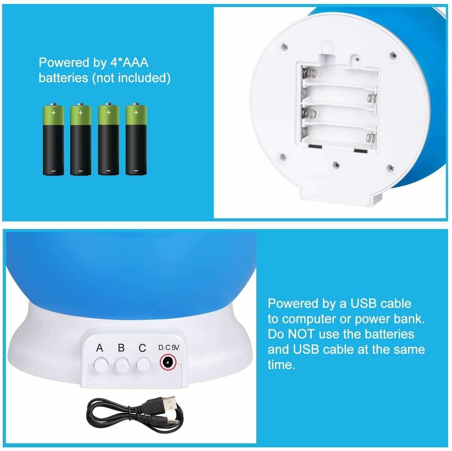 Sternenhimmel Projektor, Sunnest baby Nachtlicht LED 360° Rotierend Projektions