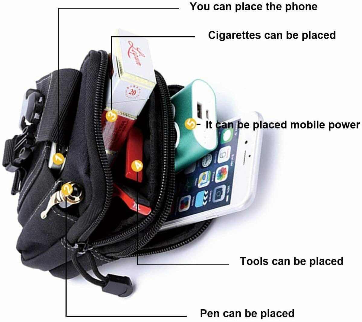Outdoor Reisen Sport Taktische Tasche Bauchtasche Gürteltasche Handytasche