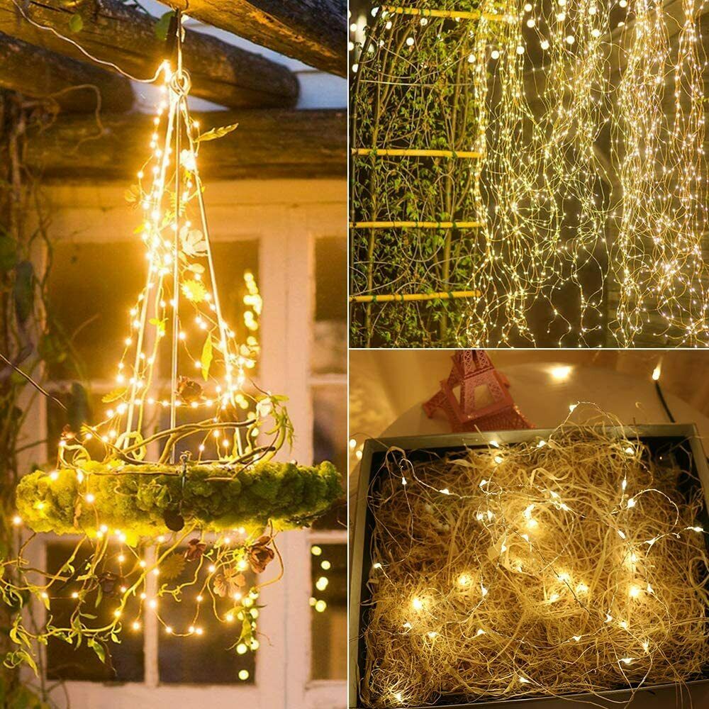 300 LEDs USB Lichterkettenvorhang 3M*3M 8 Modi Lichterkette mit Fernbedienung