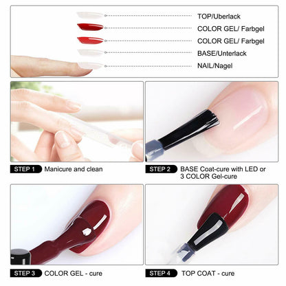 36 Farben UV farbgel, UV Gel Set gelfarben für nägel, Nail Art Farbgel Set, gel