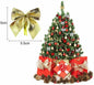 72 Stück Weihnachtsschleifen Gold Silber Rot Weihnachtsbaum Schleifen