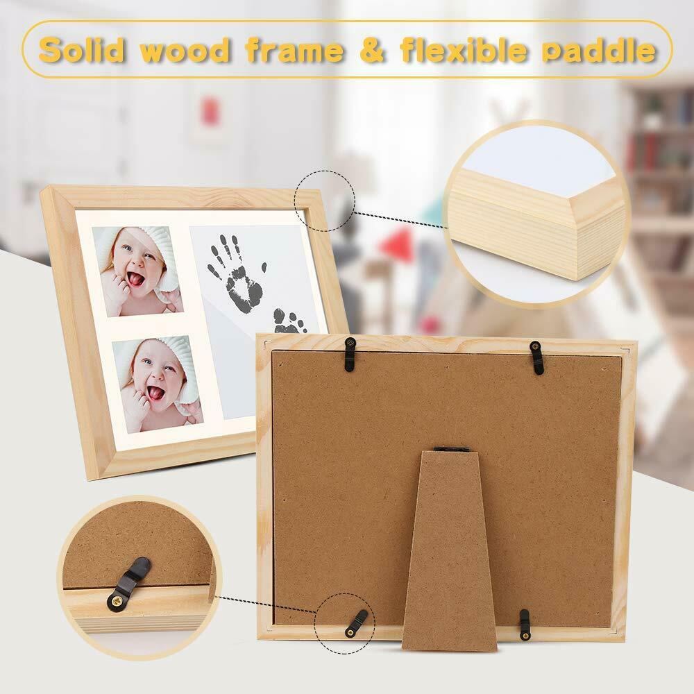 Baby Handabdruck und Fußabdruck Fotorahmen Set mit Ungiftigen Stempelkisse